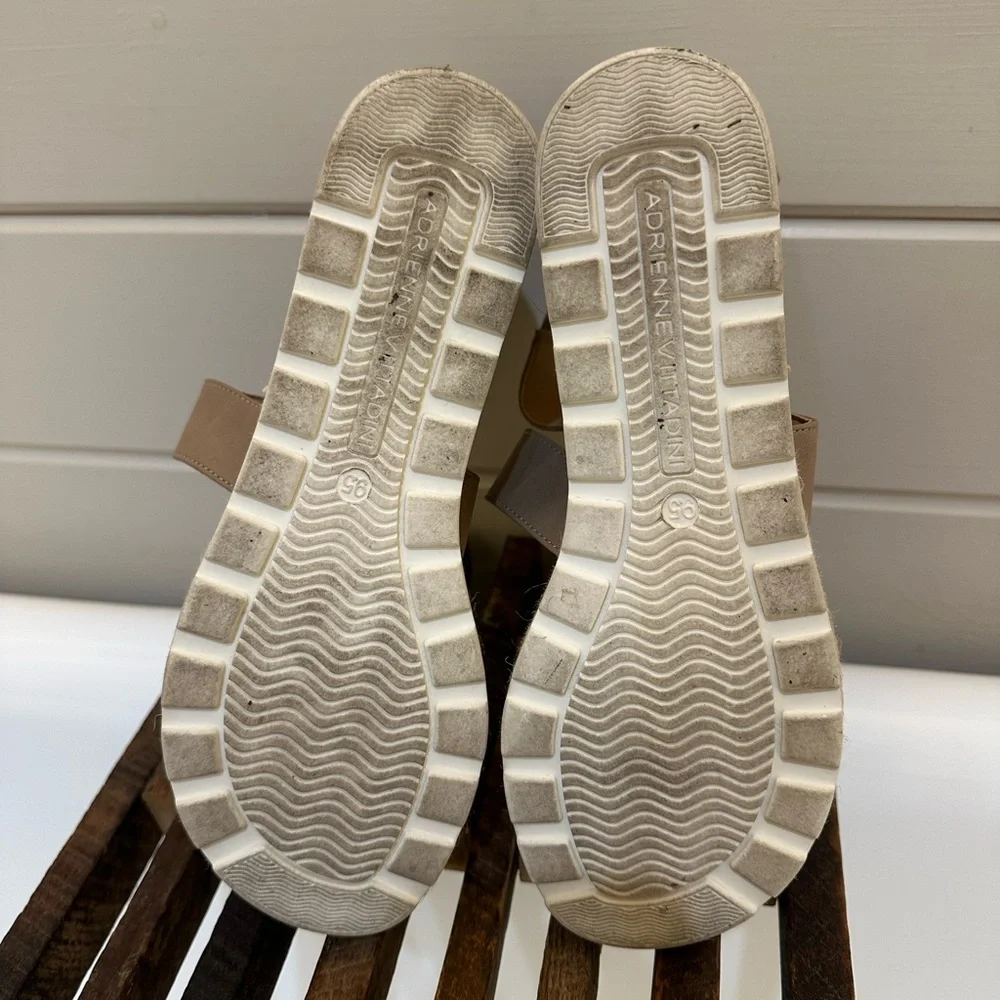 Adrienne Vittadini Sport Cape Ann Taupe Wedge Sandals - Picture 4 of 6